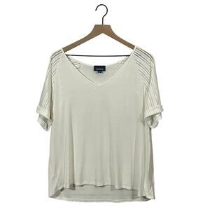 Modcloth Sporty Vibes Knit Top - Ivory - 1X